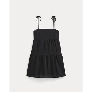 Everlane Women's Gauze Mini Tiered Dress in Black, Size Extra Large